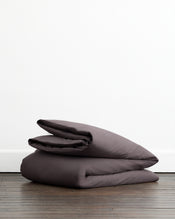 Graphite 100% Organic Cotton Duvet Cover Set - view