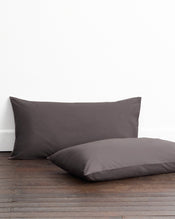Graphite 100% Organic Cotton King Pillowcases (Set of Two) - view