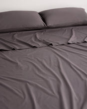 Graphite 100% Organic Cotton Fitted Sheet - view