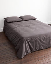 Graphite 100% Organic Cotton Duvet Cover Set - view