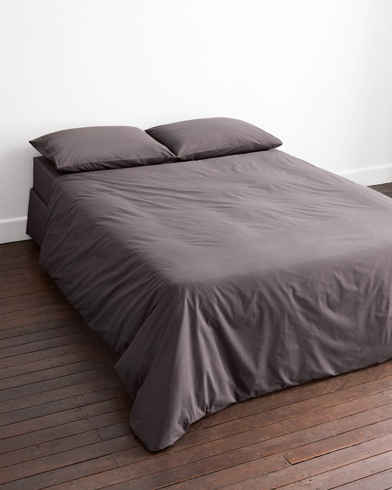 Graphite 100% Organic Cotton Duvet Cover Set