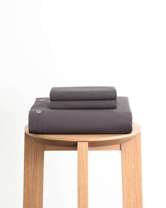 Graphite 100% Organic Cotton Duvet Cover Set