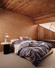 Graphite 100% Organic Cotton Duvet Cover Set - view