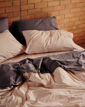 Oyster & Graphite 100% Organic Cotton Bedding Bundle - view