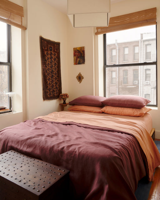 Cacao 100% French Flax Linen Duvet Cover