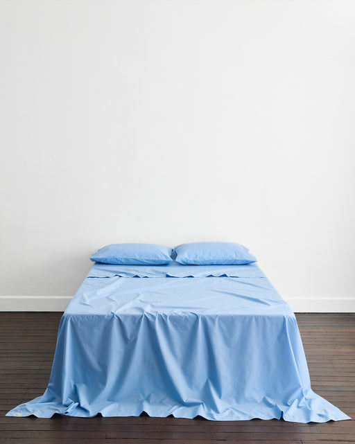 Espresso, Sky & Crisp White Organic Cotton Bedding Bundle