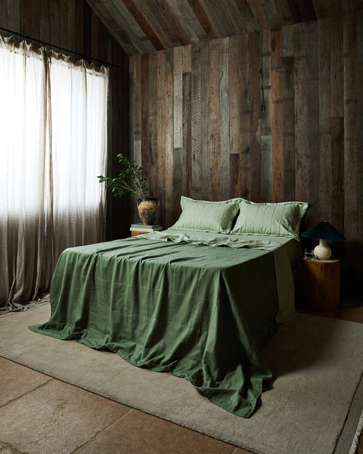 Sage & Pistachio Two-Tone Quilt