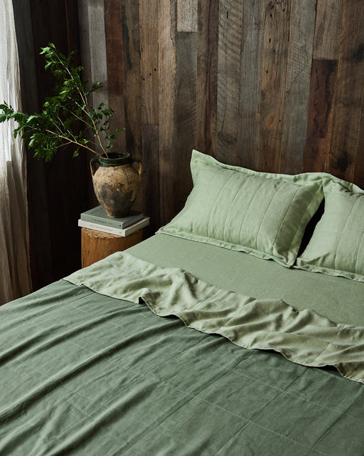 Sage Quilted Pillowcases (Set of Two)