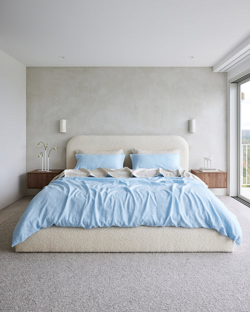 Coast & Oatmeal 100% French Flax Linen Bedding Bundle