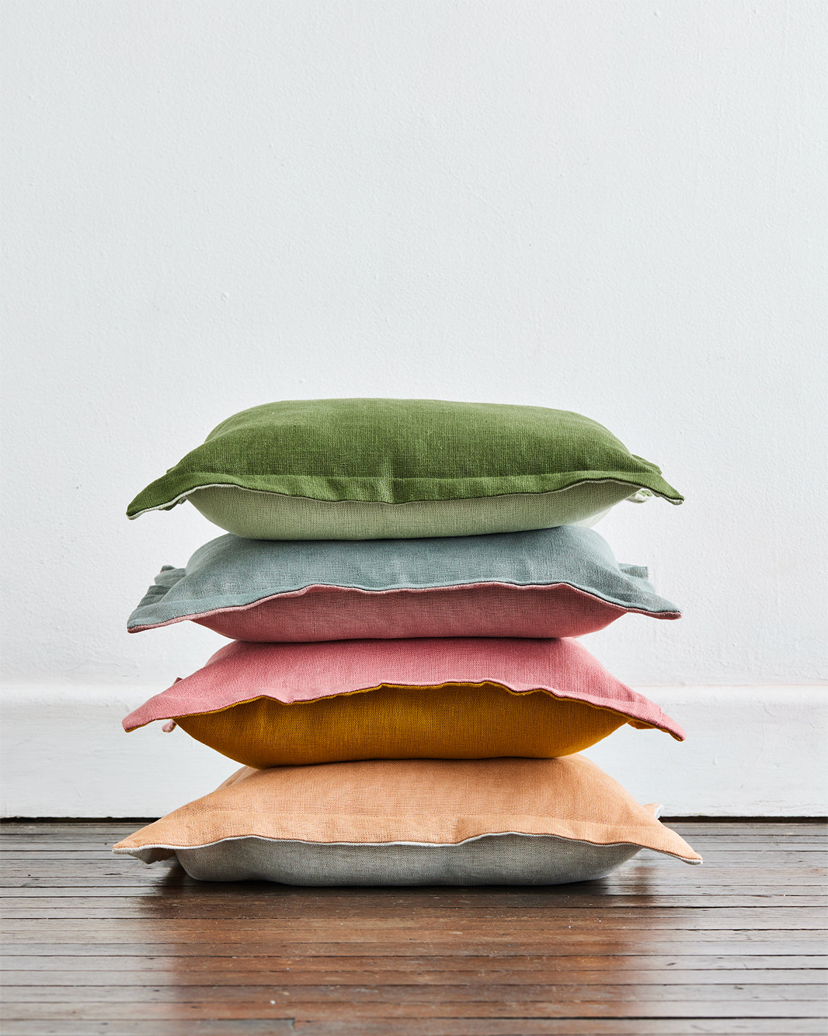 Green 2024 linen cushion