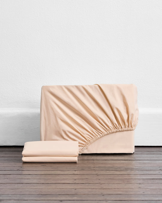 Vanilla 100% Organic Cotton Fitted Sheet Set