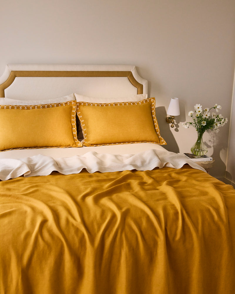 Crème 100% French Flax Linen Sheet Set