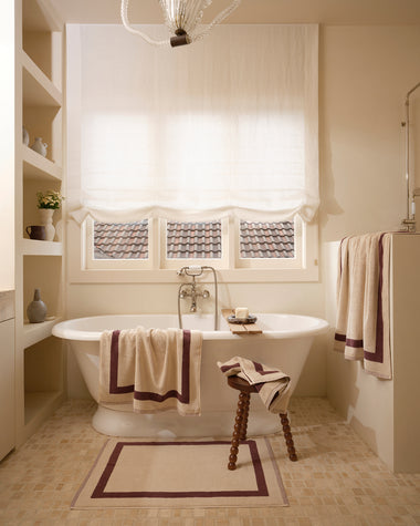 Crème & Cacao Two-Toned 100% Cotton Terry Bath Sheet Bundle