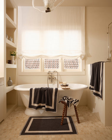 Oatmeal & Charcoal Two-Toned 100% Cotton Terry Bath Sheet Bundle