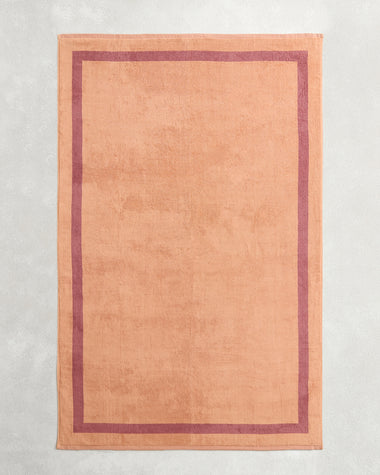 Terracotta & Pink Clay Two-Toned 100% Cotton Terry Bath Sheet