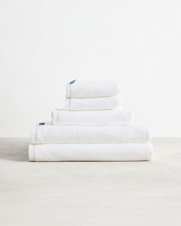 Crisp White 100% Cotton Terry Bath Sheet Bundle