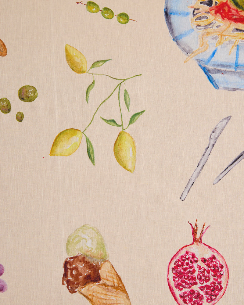 La Tavola 100% French Flax Linen Tablecloth