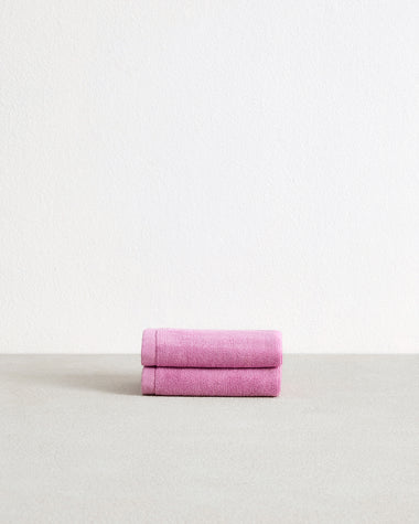 Bubblegum 100% Cotton Terry Face Washers (Set of Two)