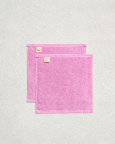 Bubblegum 100% Cotton Terry Face Washers (Set of Two)