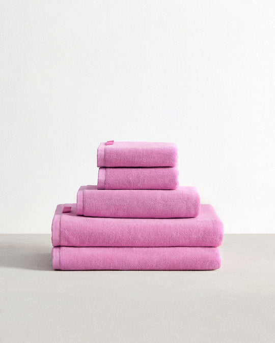 Bubblegum 100% Cotton Terry Bath Sheet Bundle
