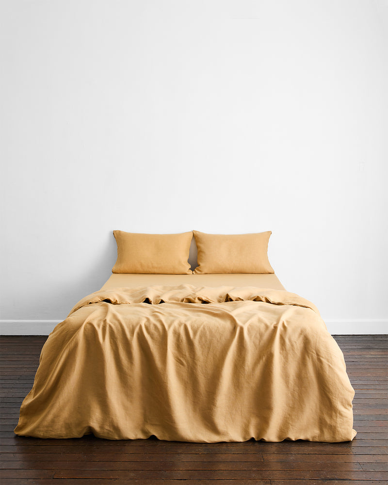 Caramel 100% French Flax Linen Bedding Set