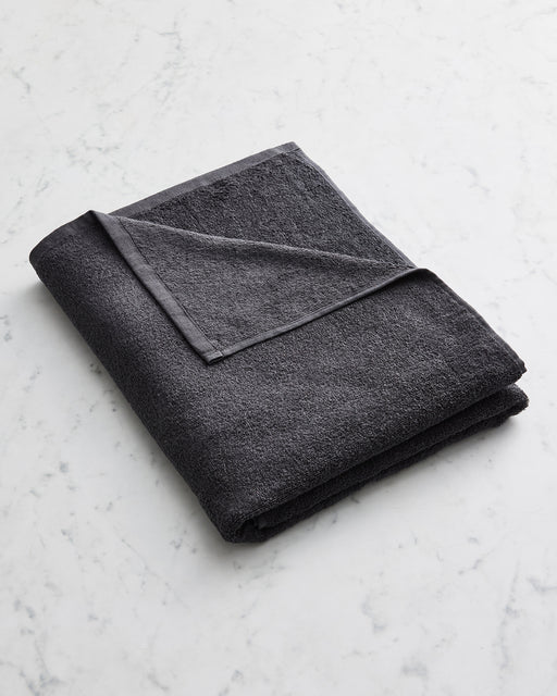 Charcoal 100% French Flax Linen Terry Bath Towel