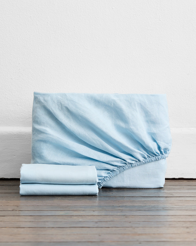 Coast 100% French Flax Linen Fitted Sheet Set