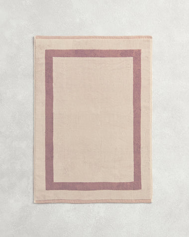 Lavender & Crème Two-Toned 100% Cotton Terry Bath Mat