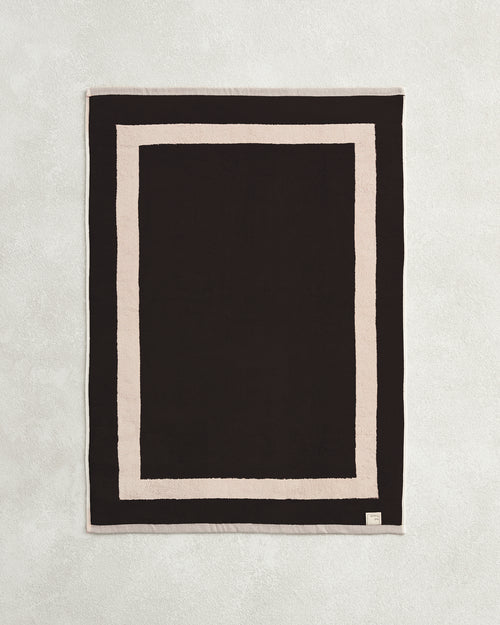 Oatmeal & Charcoal Two-Toned 100% Cotton Terry Bath Mat