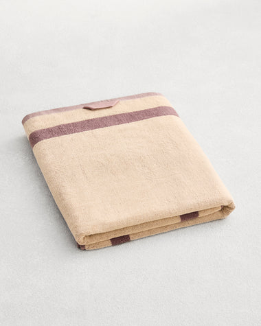 Lavender & Crème Two-Toned 100% Cotton Terry Bath Sheet