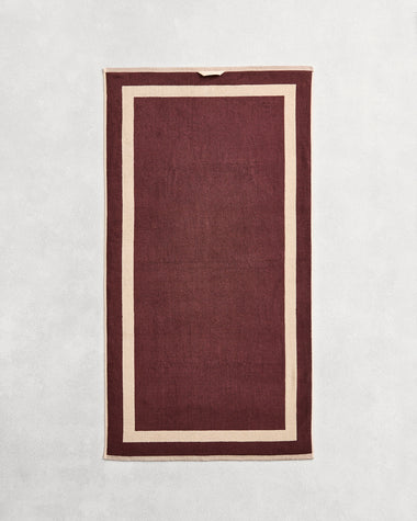 Crème & Cacao Two-Toned 100% Cotton Terry Bath Towel Bundle