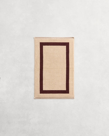 Crème & Cacao Two-Toned 100% Cotton Terry Hand Towels (Set of Two)