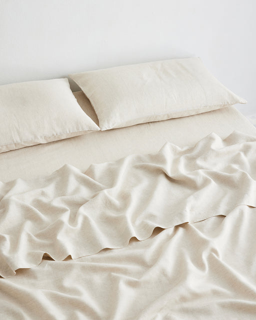 Oatmeal 100% French Flax Linen King Pillowcases (Set of Two)