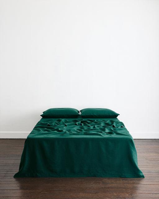 Forest 100% French Flax Linen Flat Sheet