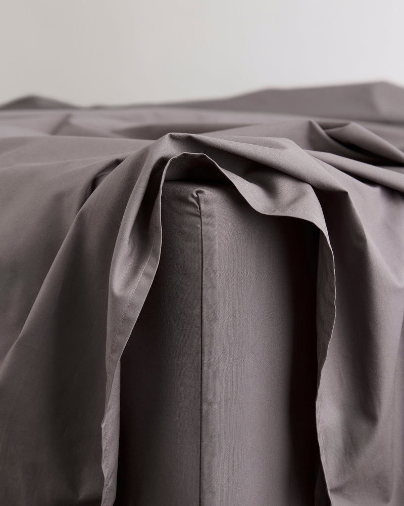 Graphite 100% Organic Cotton Fitted Sheet