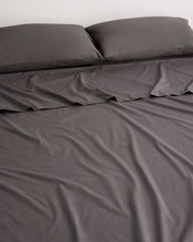 Graphite 100% Organic Cotton Fitted Sheet - view