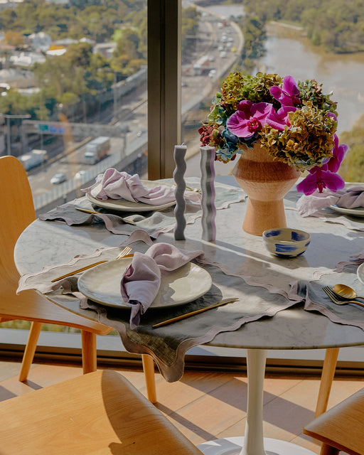 Lilac 100% French Flax Linen Napkins (Set of Four)