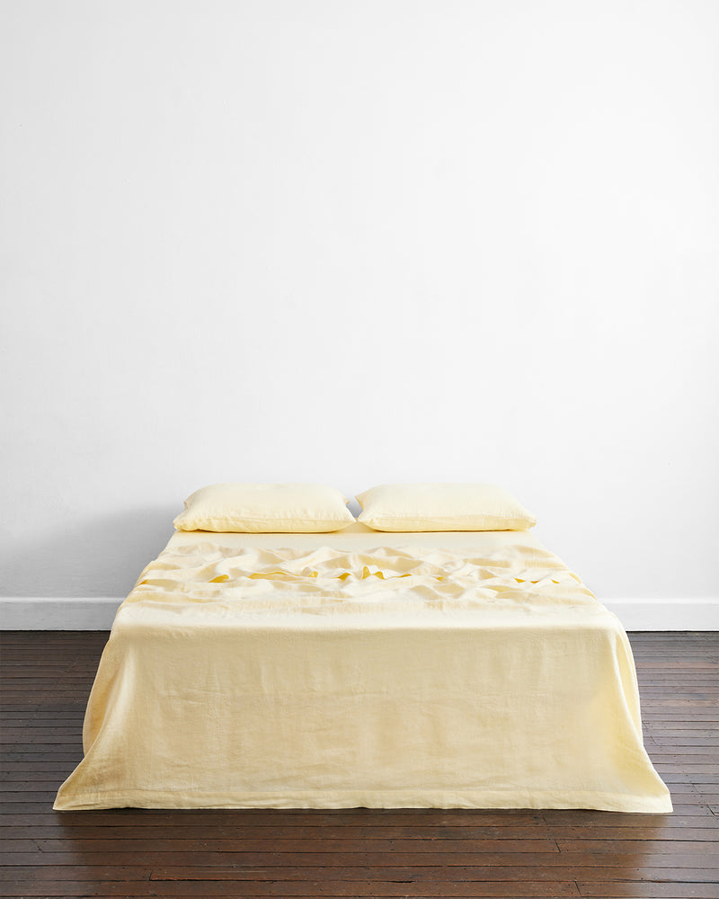 Limoncello 100% French Flax Linen King Pillowcases (Set of Two)