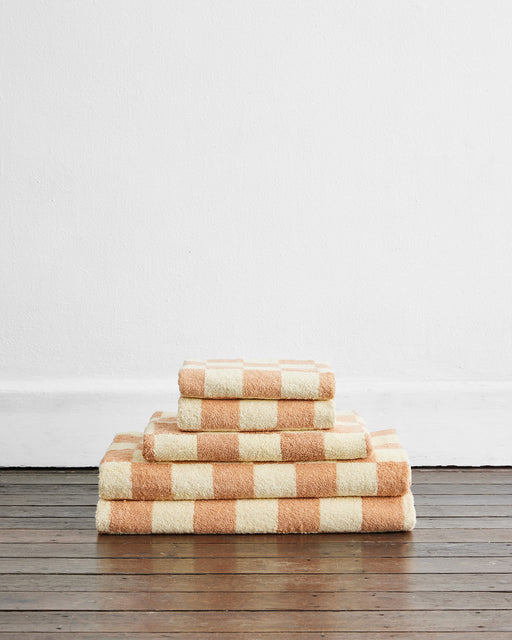 Limoncello & Terracotta Check Bath Towel Bundle