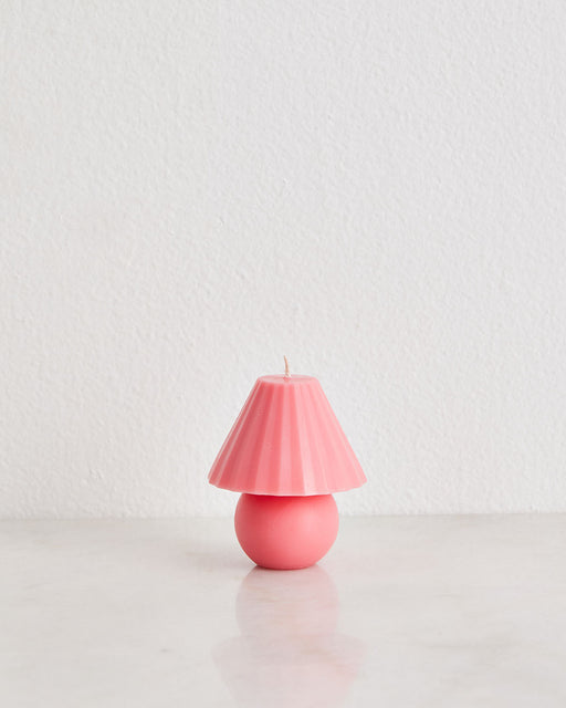 Love Ally x Bed Threads Pleated Lamp Candle in Pink Clay