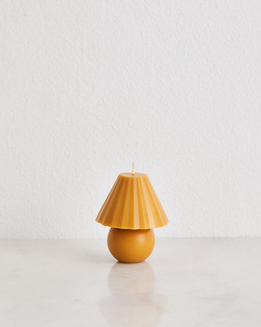 Love Ally x Bed Threads Pleated Lamp Candle in Turmeric