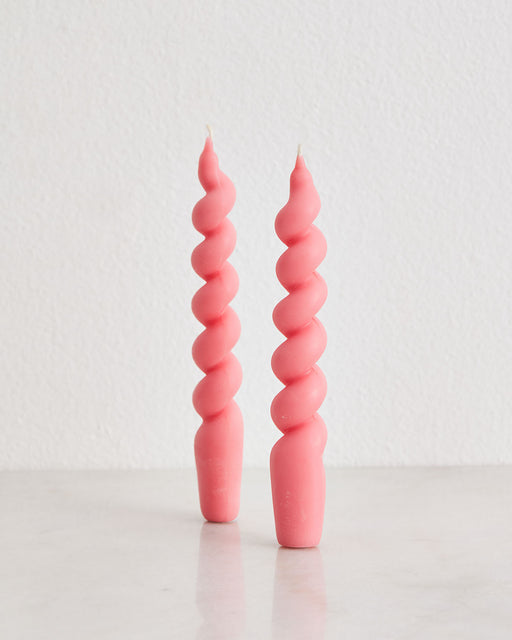 Love Ally x Bed Threads Swirl Candle in Pink Clay (Set of Two)