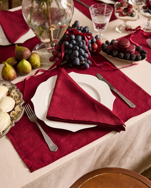 Crème 100% French Flax Linen Tablecloth