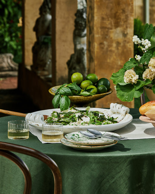 Olive 100% French Flax Linen Tablecloth