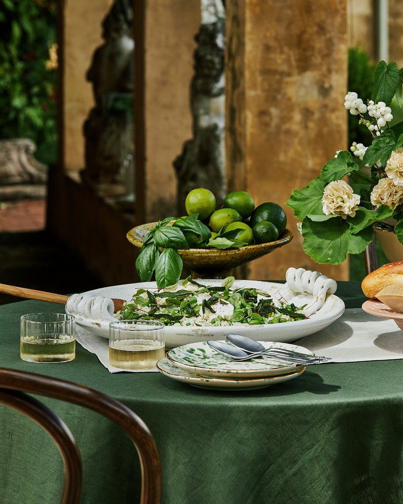 Olive 100% French Flax Linen Tablecloth