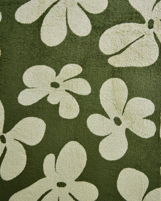 Sage & Olive Floral 100% French Flax Linen Terry Hand and Face Towel