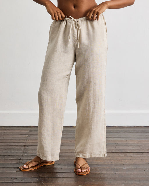 Lounge Linen Pants in Oatmeal