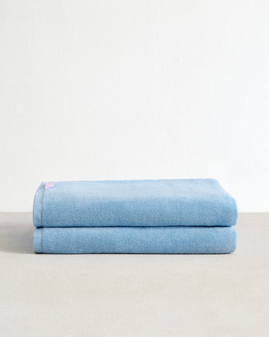 Sky 100% Cotton Terry Bath Sheets (Set of Two)