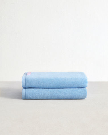 Sky 100% Cotton Terry Bath Towels (Set of Two)