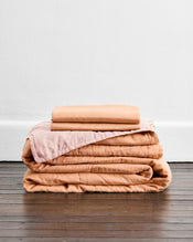 Terracotta & Rosewater 100% French Flax Linen Quilt Set - view